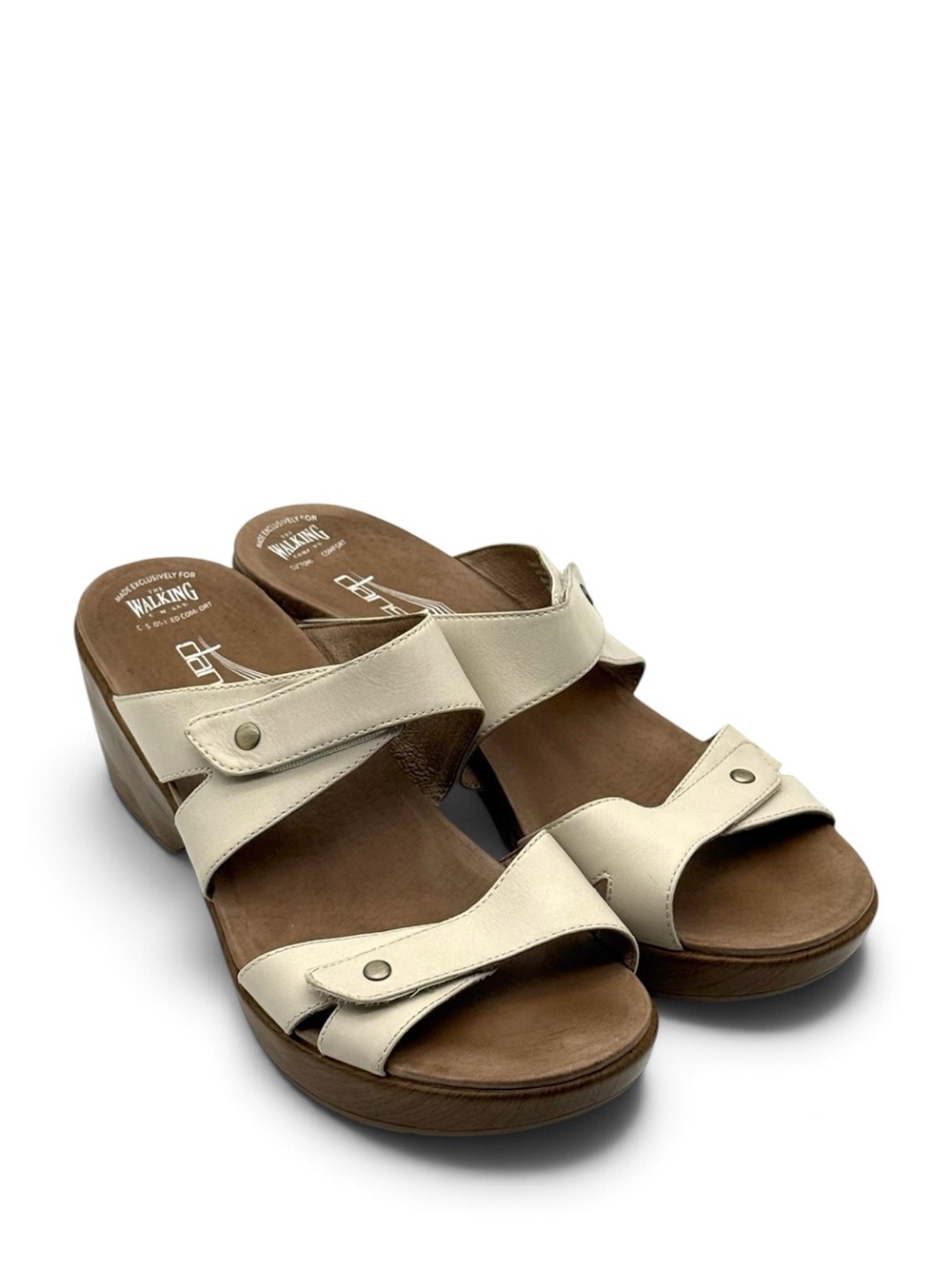 Dansko Jodi Sandal Heel Ivory Leather EU 41 US 10.5-11